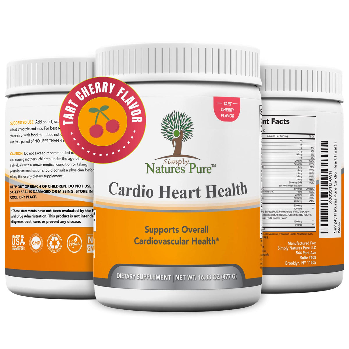 Simply Natures Pure Cardio complément alimentaire cerise acide vue de face