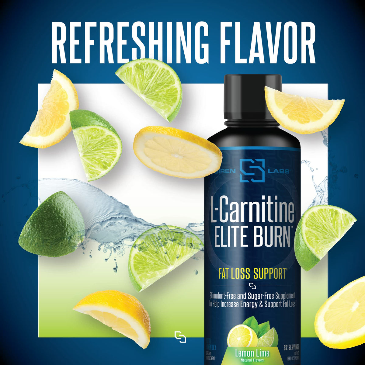 SIRENLABS L-Carnitine Elite Burn mélange dans un verre