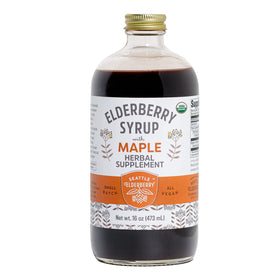 Sirop d'églantier Seattle 16oz avec étiquette bio