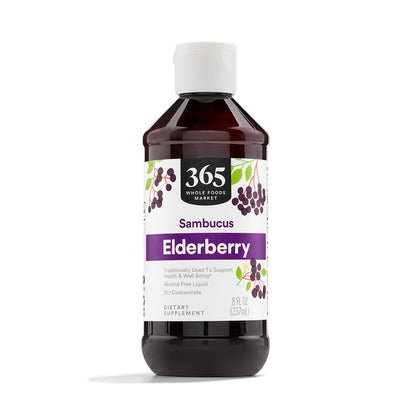 Sirop de Sureau 365, 8 fl oz, vue de face avec étiquette
