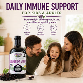 Sirop de sureau bio Heartland avec des baies de sureau