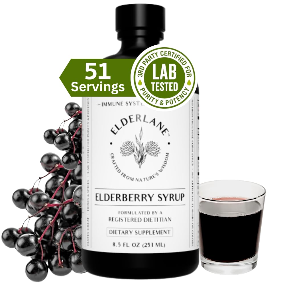 Sirop de sureau Elderlane 8,5 oz vue de face
