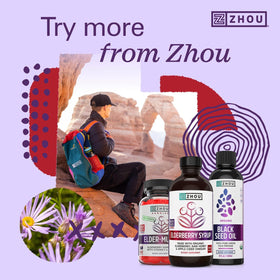 Sirop de sureau ZHOU versé dans une cuillère