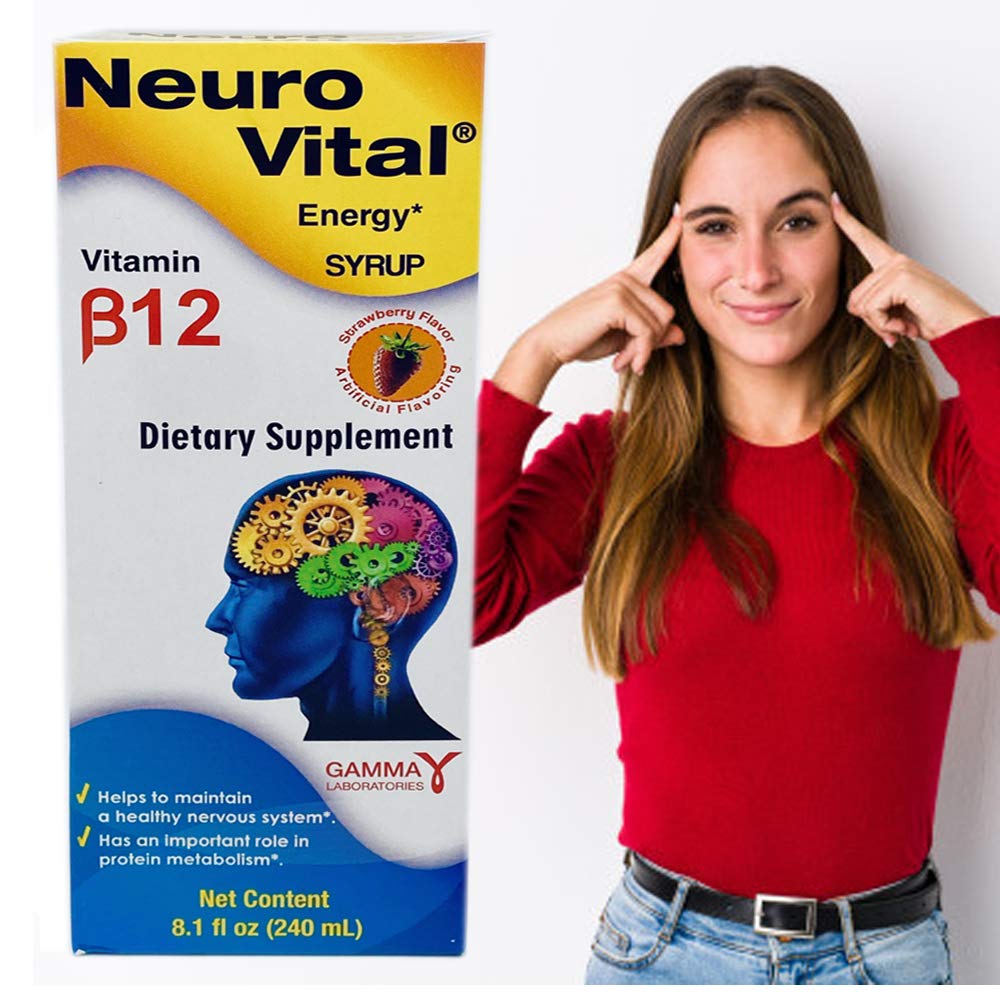 Sirop Énergisant Vitamine B12 La Botica Imports avec un fond naturel