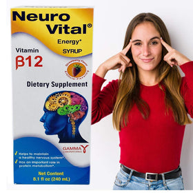Sirop Énergisant Vitamine B12 La Botica Imports avec un fond naturel