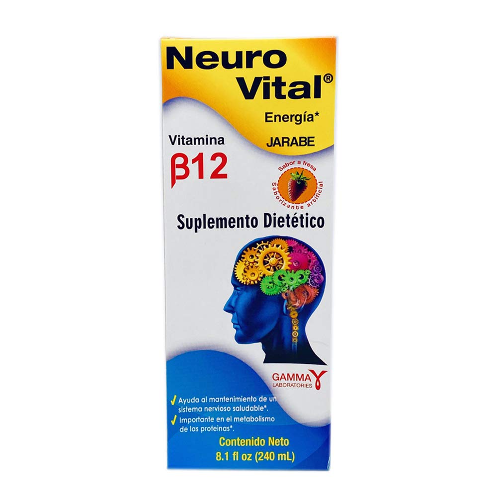 Sirop Énergisant Vitamine B12 La Botica Imports vue arrière montrant les ingrédients