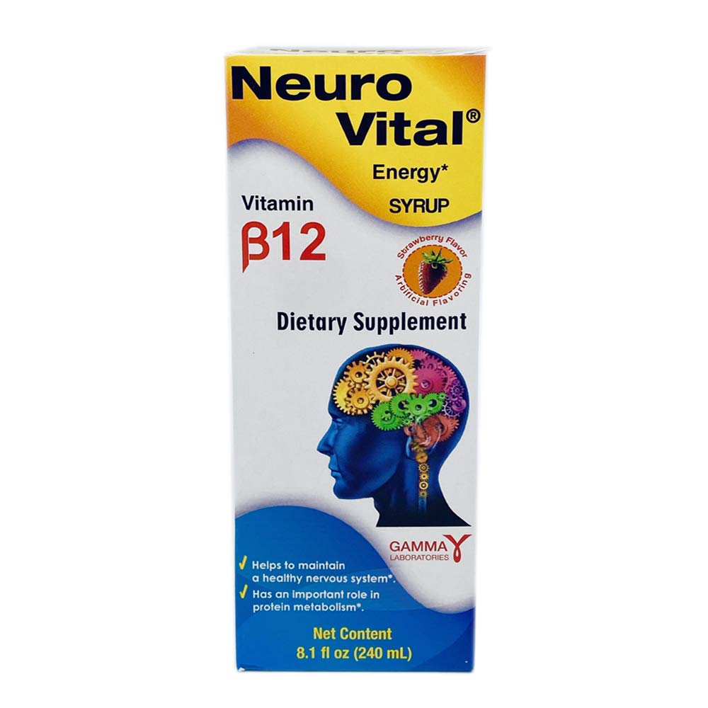 Sirop Énergisant Vitamine B12 La Botica Imports vue avant avec étiquette