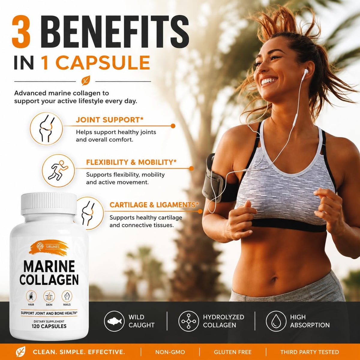 SIRUNES Collagène Marin 120 capsules en contexte lifestyle