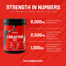 Six Star Créatine Monohydrate Poudre X3 1120g avec cuillère