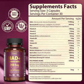 Sizyok Complément Alimentaire NAD+ Liposomal 2464mg vue arrière