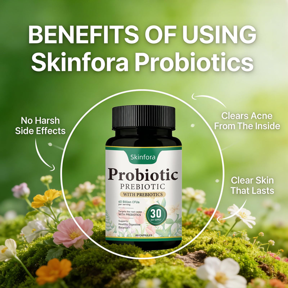 skinfora complément probiotique 60 capsules emballage