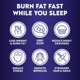 Skinny Coffee SuperBoost Night Collagen Burn 60 Servings in a glass with water