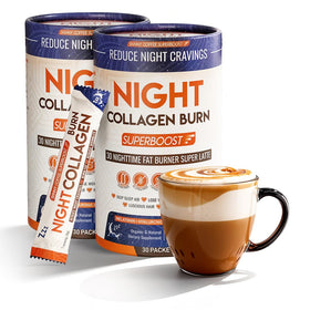 Skinny Coffee SuperBoost Night Collagen Burn 60 Servings packaging front view