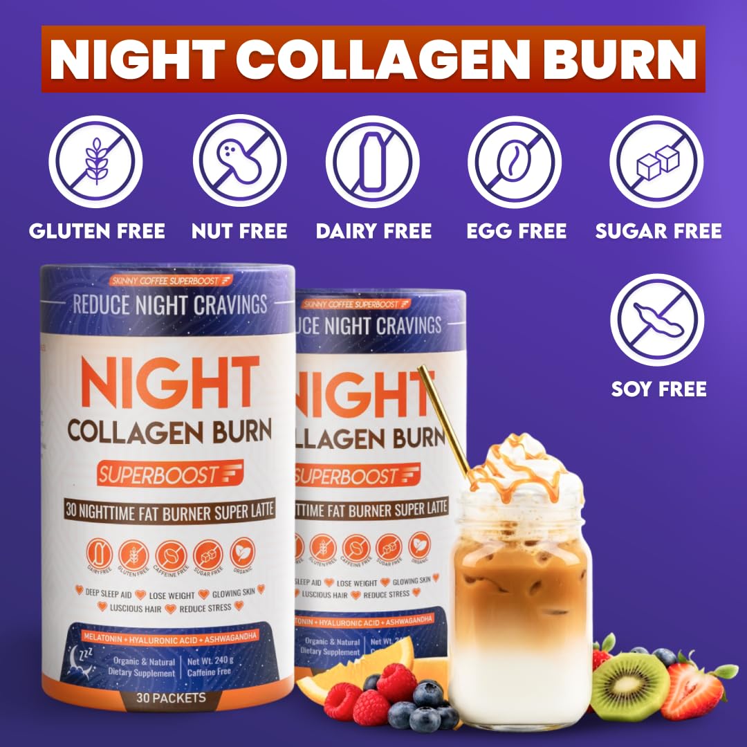Skinny Coffee SuperBoost Night Collagen Burn nutritional information