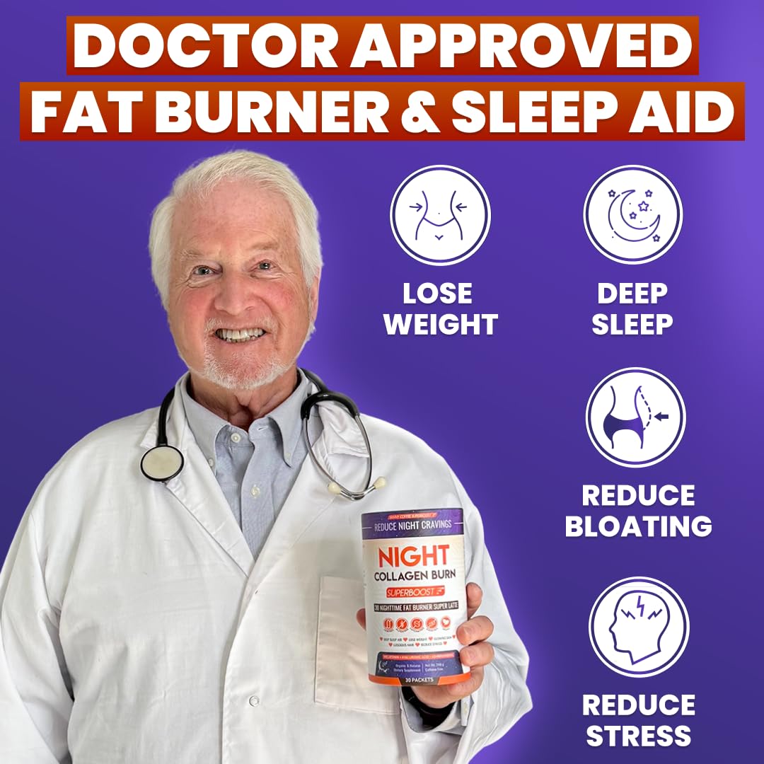 Skinny Coffee SuperBoost Night Collagen Burn powder in a scoop