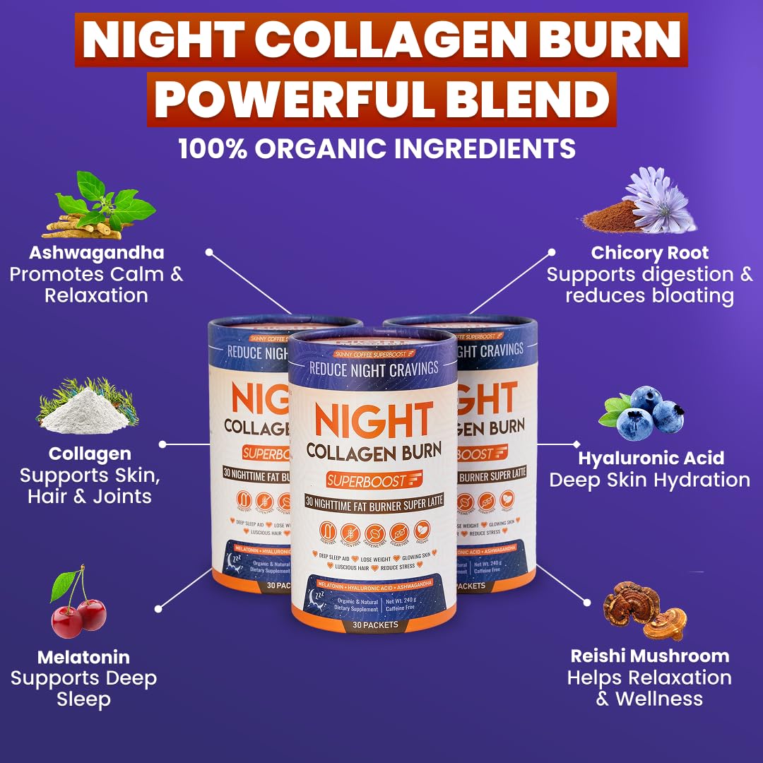 Skinny Coffee SuperBoost Night Collagen Burn serving suggestion in a cup