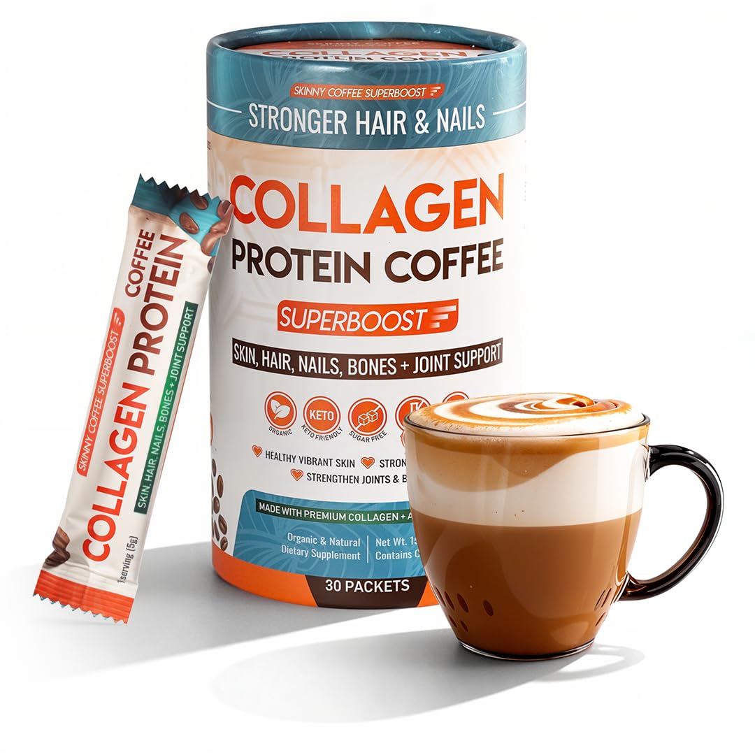 Skinny Coffee SuperBoost Poudre de Café au Collagène 259g vue de face