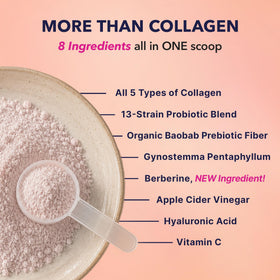 SkinnyFit Super Youth Collagen en poudre dans un verre d'eau