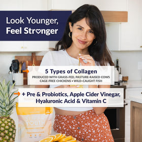 SkinnyFit Super Youth Collagen Poudre Orange Ananas 281g avec cuillère doseuse