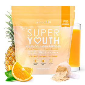 SkinnyFit Super Youth Collagen Poudre Orange Ananas 281g vue de face