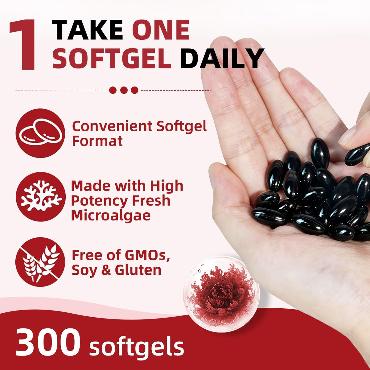 Skiseoy Astaxanthin 24mg gélules, illustration des ingrédients