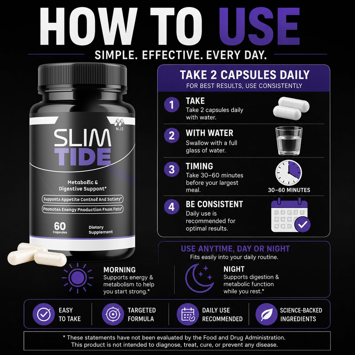 SlimTide MJO sur une table avec un carnet et un stylo