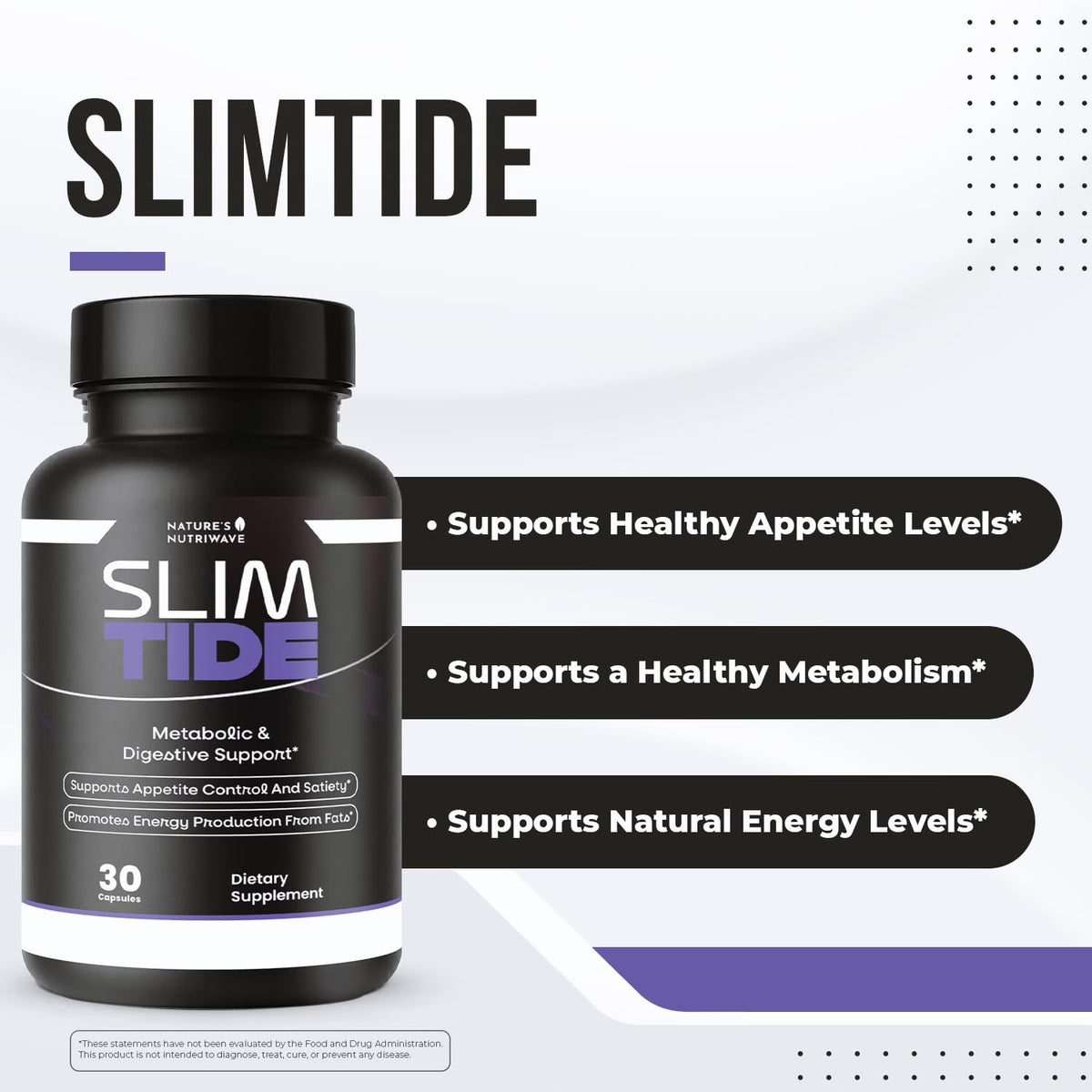 SlimTide Nature’s NutriWave gélule végétarienne avec inuline de chicorée