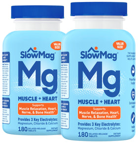 Slow-Mag complément alimentaire magnésium chlorure calcium 180 comprimés vue avant