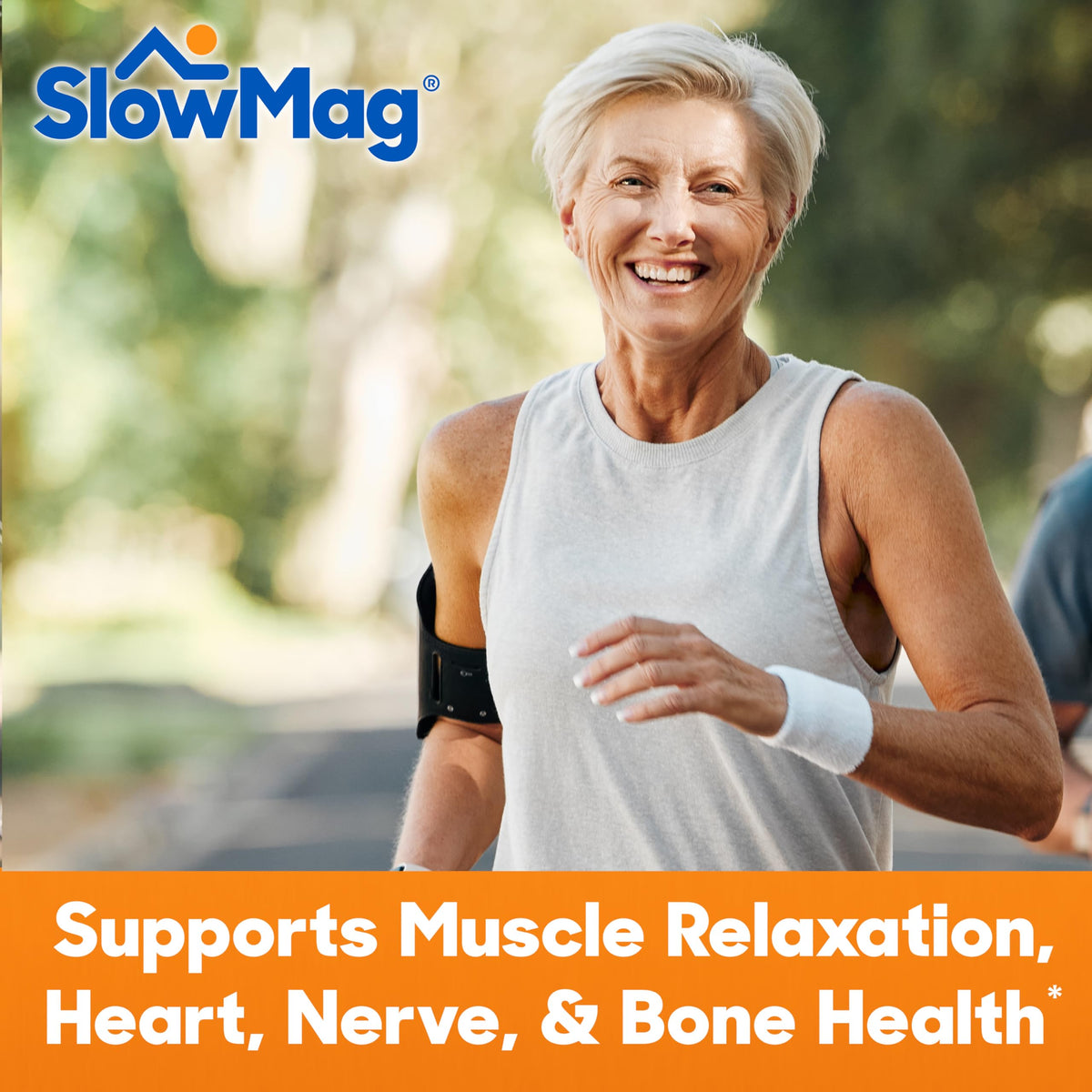 Slow-Mag comprimés en forme de capsule sur fond blanc