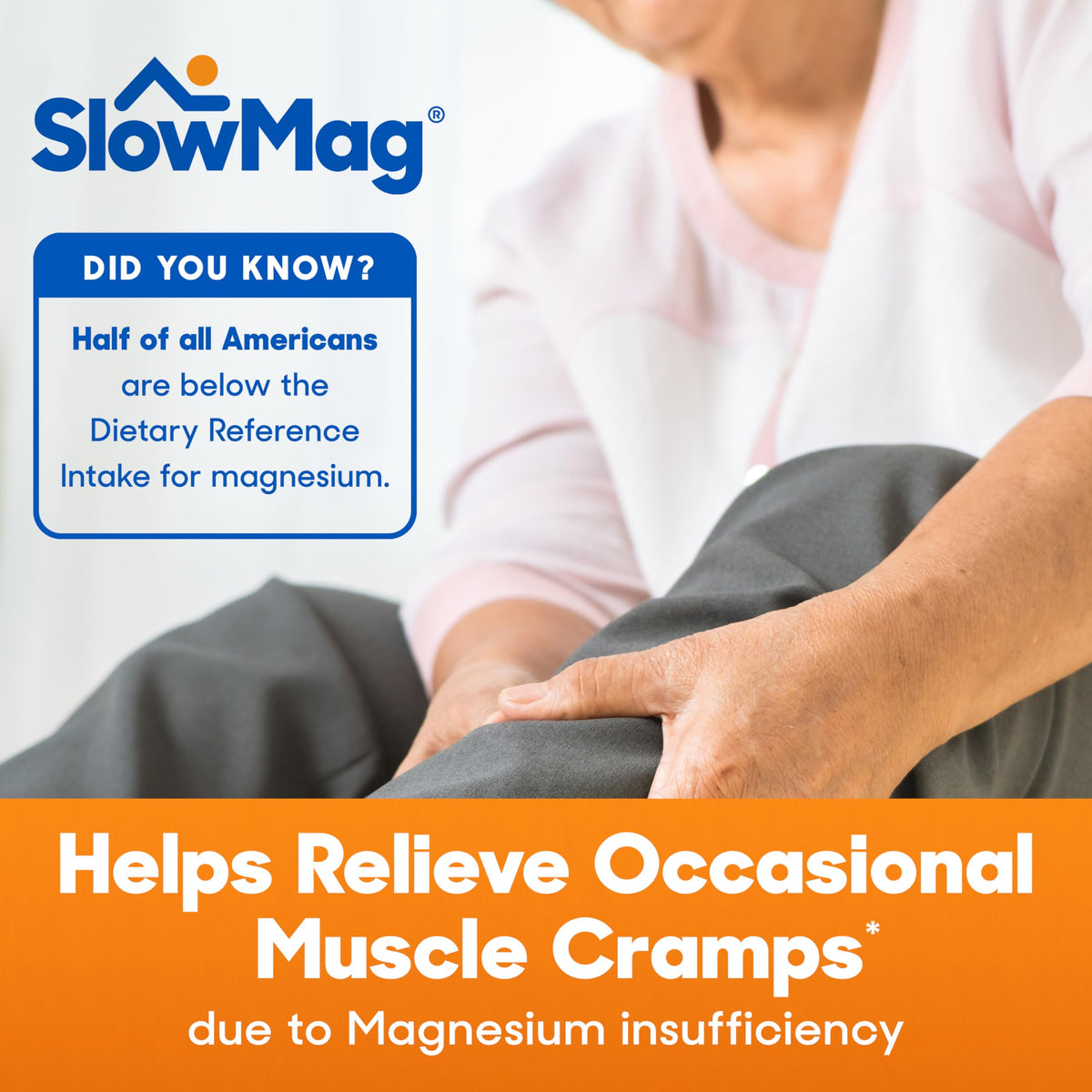 SlowMag Muscle + Heart comprimés sur une surface neutre