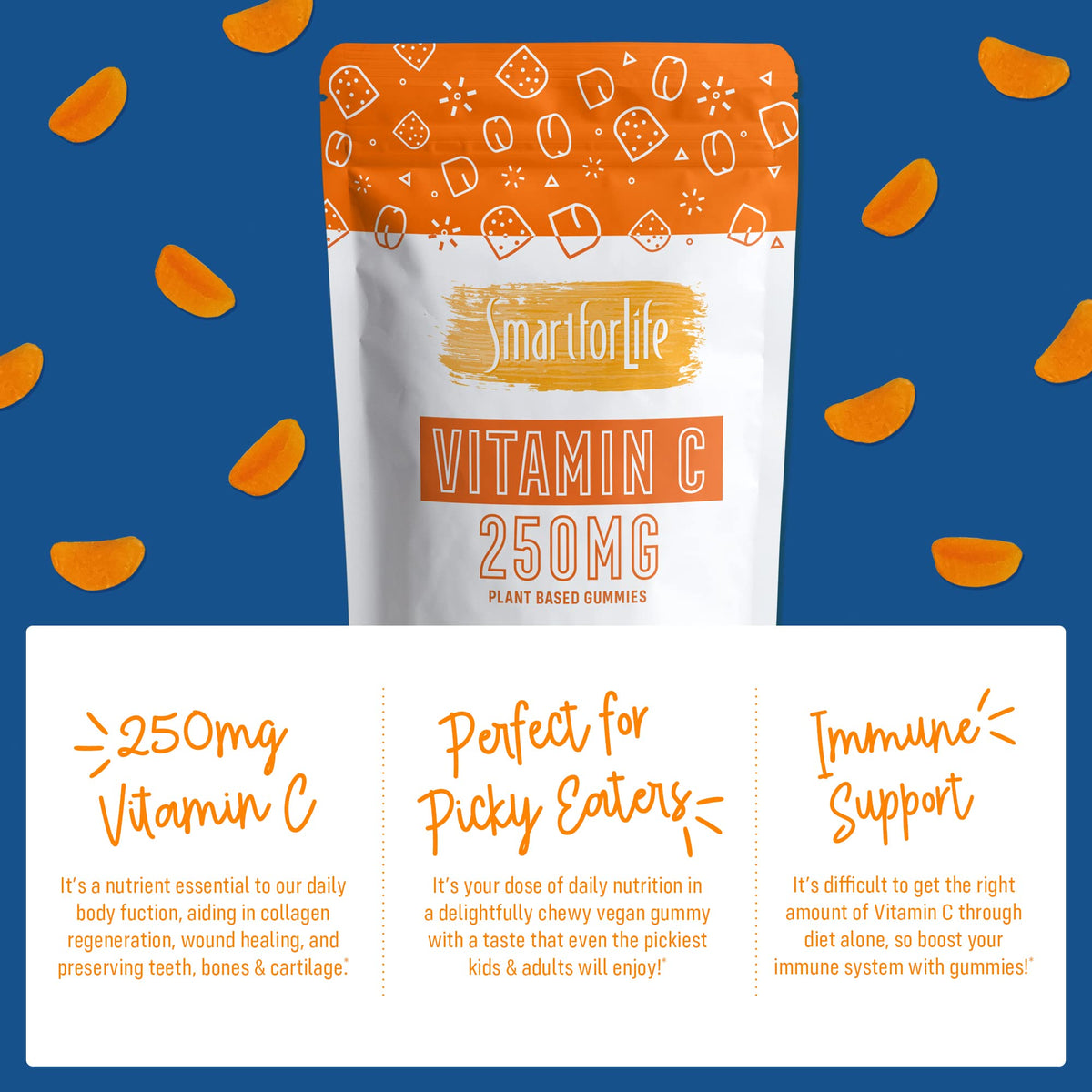 Smart for Life Gummies Vitamine C Vegan 60 pièces sur une table