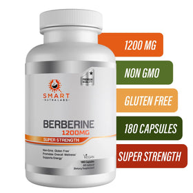 Smart Nutra Labs Complément Alimentaire Berbérine HCL 1200mg Sur une Table