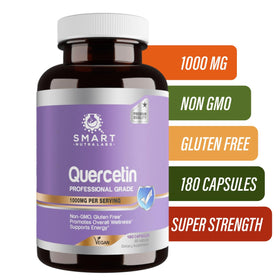 Smart Nutra Labs Quercétine 1000mg avec étiquette visible