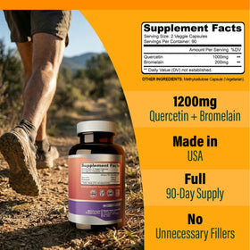 Smart Nutra Labs Quercétine avec Bromélaïne 1200mg emballage