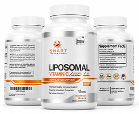 Smart Nutra Labs Vitamine C Liposomale 1400mg 180 capsules vue de face