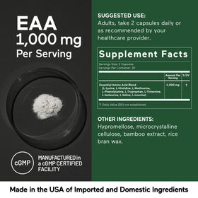 SMARTERNUTRITION Capsules d'Amino Acides Essentiels - étiquette détaillée