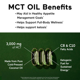 SMARTERNUTRITION Capsules d'Huile MCT C8 et C10, gélules sur une cuillère