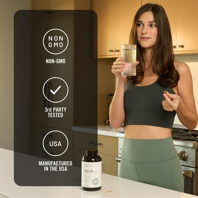 SMARTERNUTRITION Capsules d'Huile MCT C8 et C10, prise de gélules