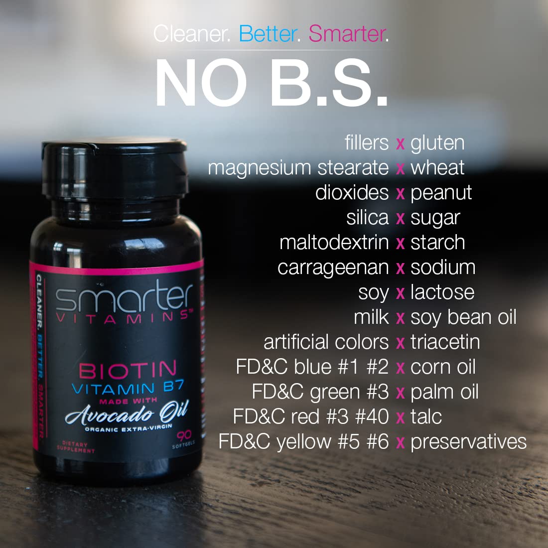 SmarterVitamins Biotine 5000mcg gélule liquide avec huile d'avocat