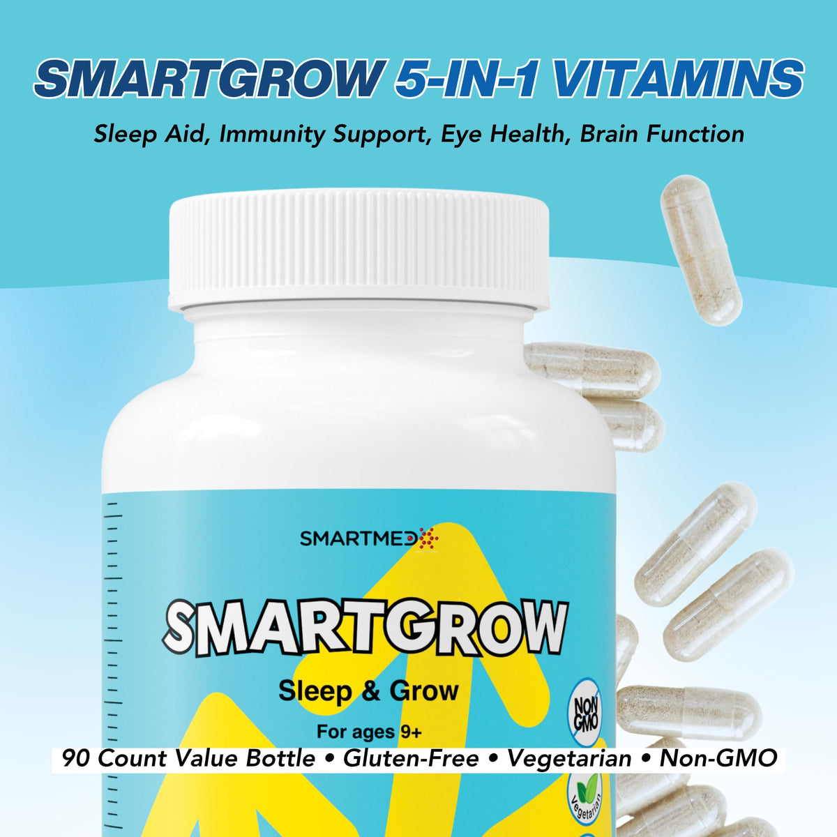 SMARTMED SmartGrow capsules dans un verre d'eau