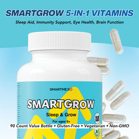 SMARTMED SmartGrow capsules dans un verre d'eau