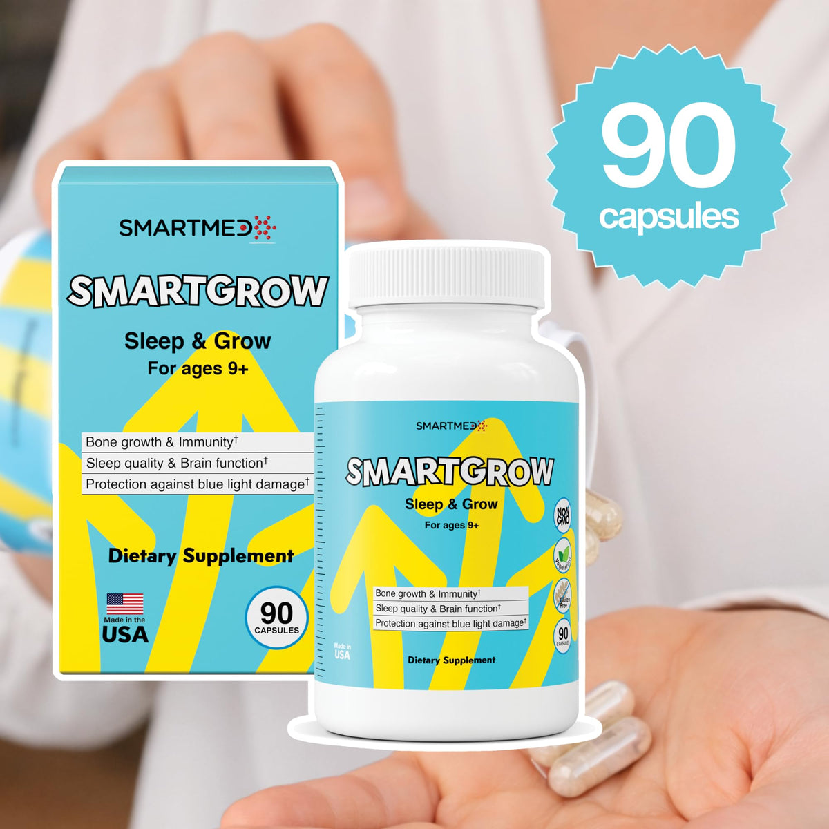 SMARTMED SmartGrow Formule de Croissance Premium avec un fond de fruits
