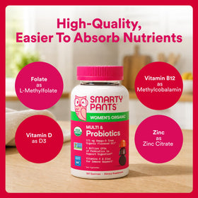 SmartyPants Gélifiés Femmes 490g montrant les saveurs variées