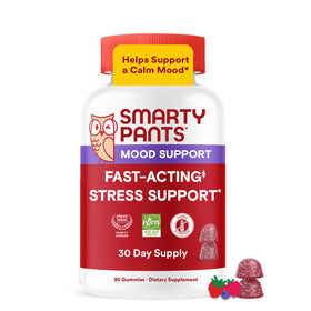 SmartyPants Gummies de soutien au stress, saveur fruits rouges, 60 unités
