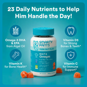 SmartyPants Gummies Multivitamines Teen Garçon 60 Gummies emballage