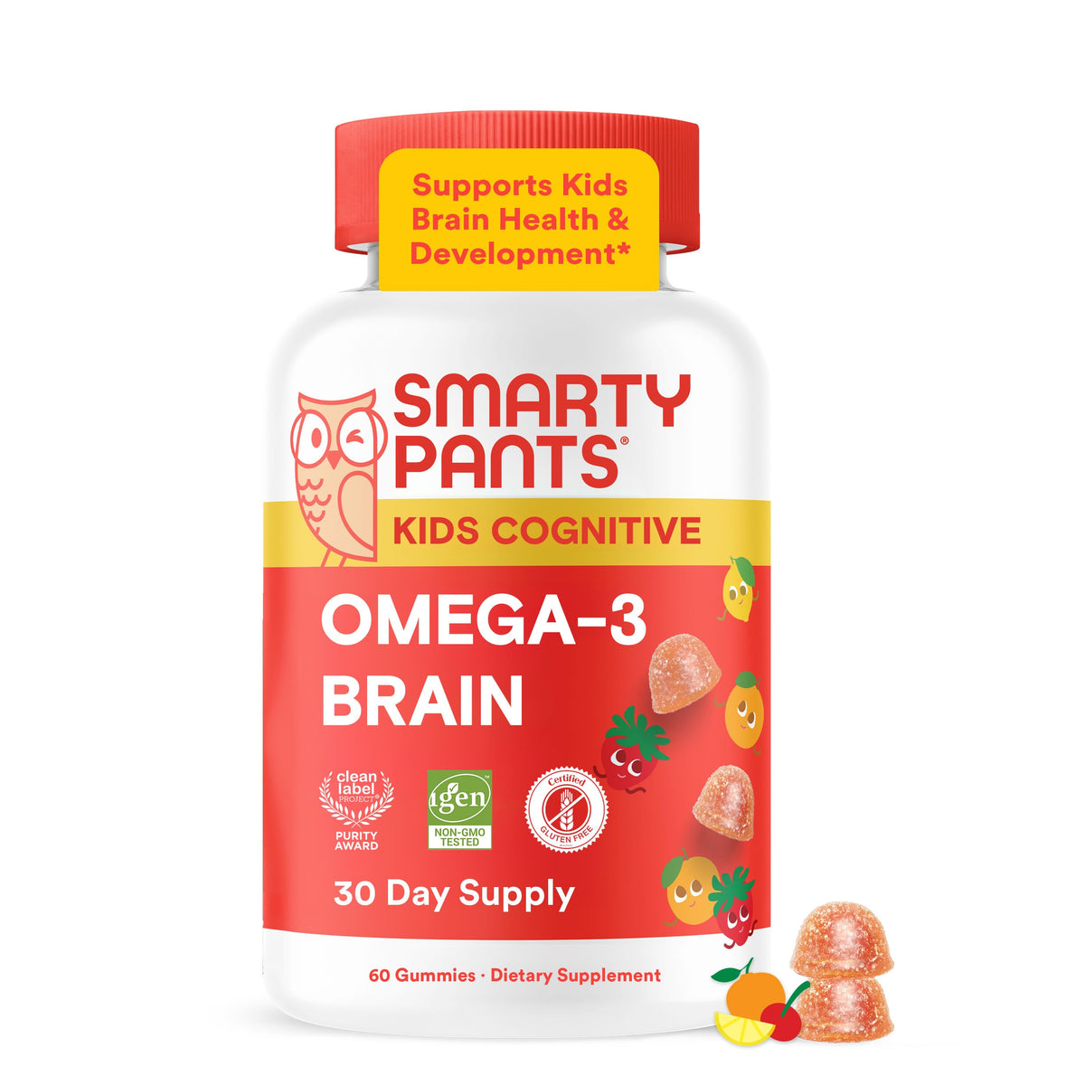 SmartyPants gummies Omega-3 pour enfants vue de face