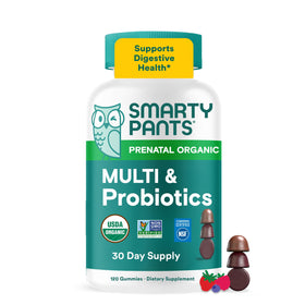 SmartyPants gummies prénatales bio 120 gummies vue de face