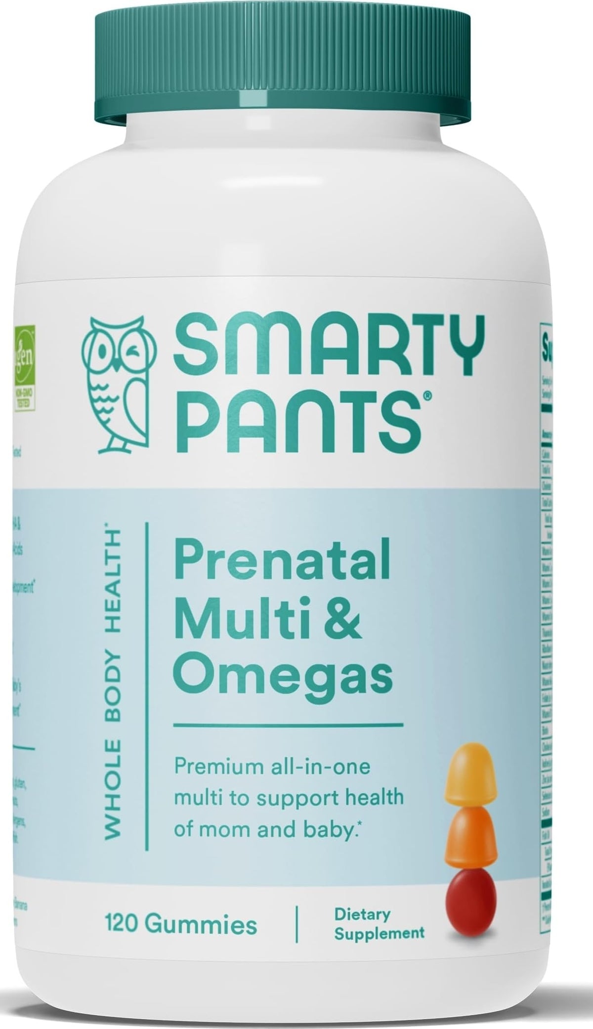 SmartyPants Gummies prénataux 120 pièces en emballage