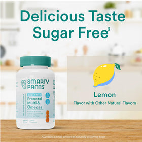SmartyPants Gummies prénataux, vue arrière de l'emballage
