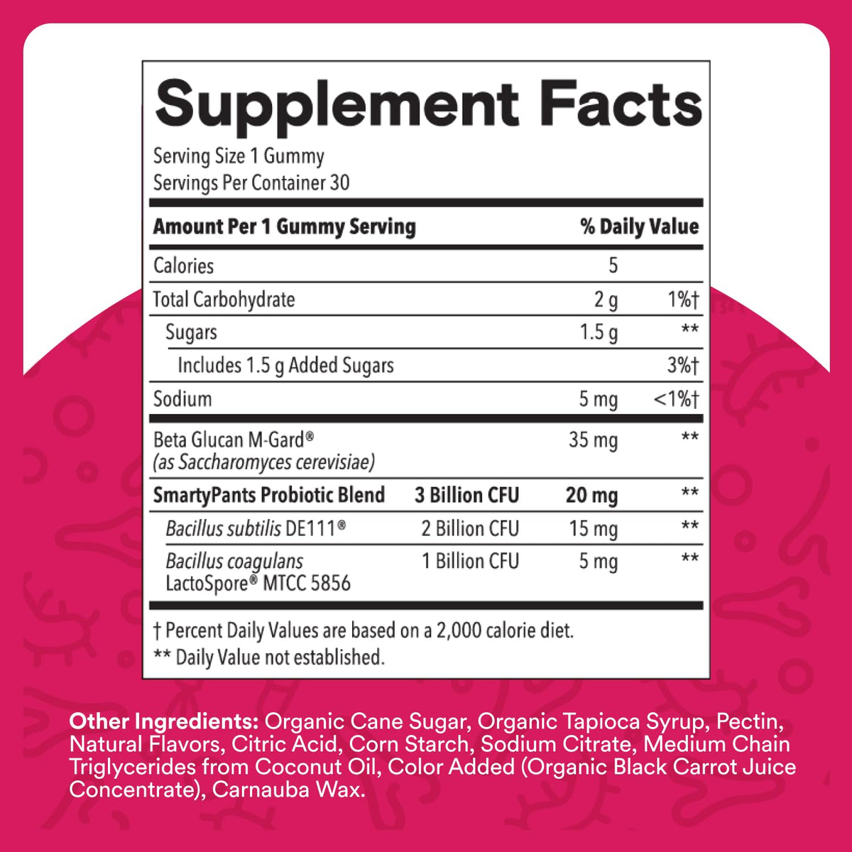 SmartyPants Gummies Probiotiques Adultes 3 Milliards CFU 30 Comp. goût fraise
